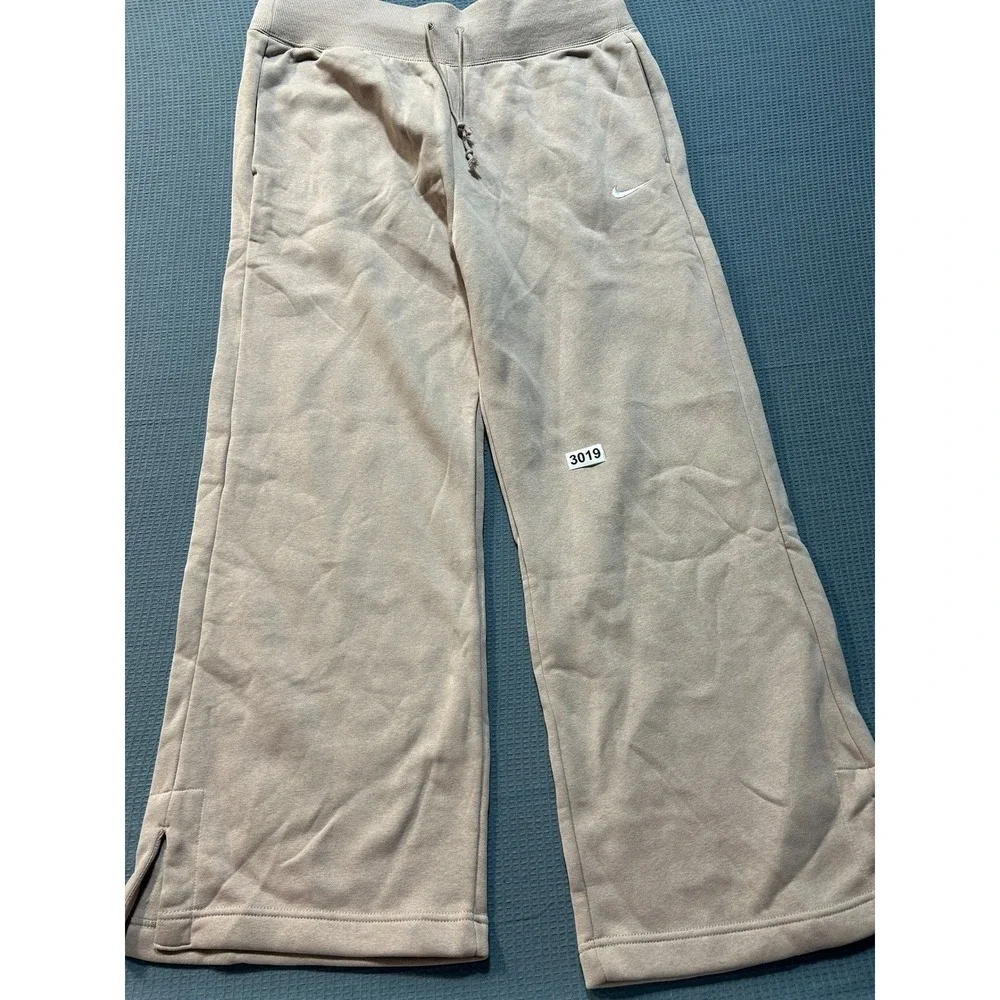 Nike Wide Leg Sweatpants‎ Womens Sz XL Taupe